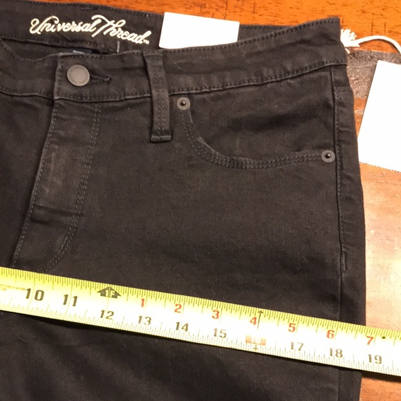 Universal Thread Mid Rise Skinny Distressed Jeans Raw Hem - Picture 13 of 15